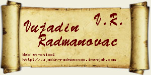 Vujadin Radmanovac vizit kartica